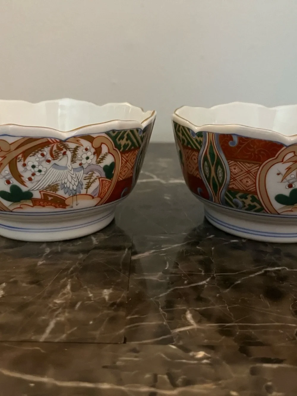 Vintage Andrea by Sadek Porcelain Footed Bowls Set of 2